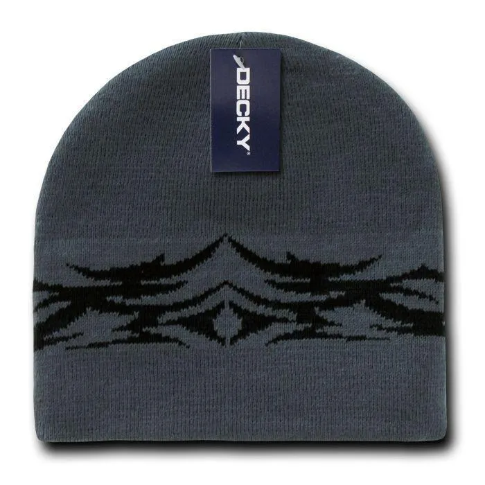 1 Dozen Decky Tribal Design Beanies Caps Hats Knitted Ski Skull Winter Wholesale
