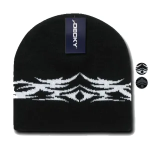 1 Dozen Decky Tribal Design Beanies Caps Hats Knitted Ski Skull Winter Wholesale