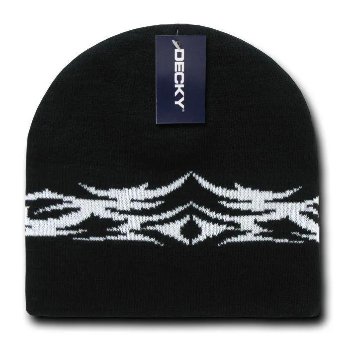 1 Dozen Decky Tribal Design Beanies Caps Hats Knitted Ski Skull Winter Wholesale