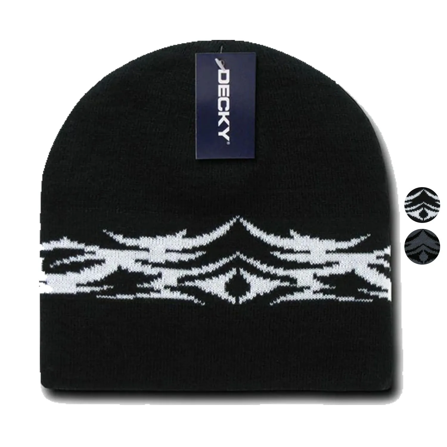 1 Dozen Decky Tribal Design Beanies Caps Hats Knitted Ski Skull Winter Wholesale
