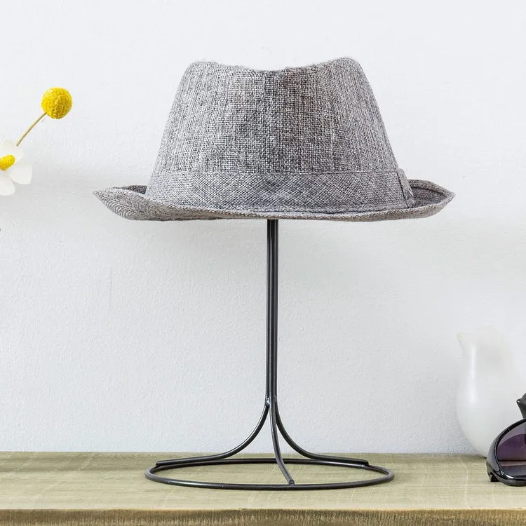 11 Inch Black Wire Metal Hat Display Stand, Freestanding Single Hat Rack with 6.5 inch Dome for Caps, Wigs and Headwear
