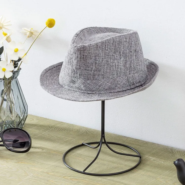 11 Inch Black Wire Metal Hat Display Stand, Freestanding Single Hat Rack with 6.5 inch Dome for Caps, Wigs and Headwear