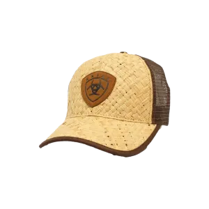 Ariat M&F Brown Mesh Leather Patch Logo Cap