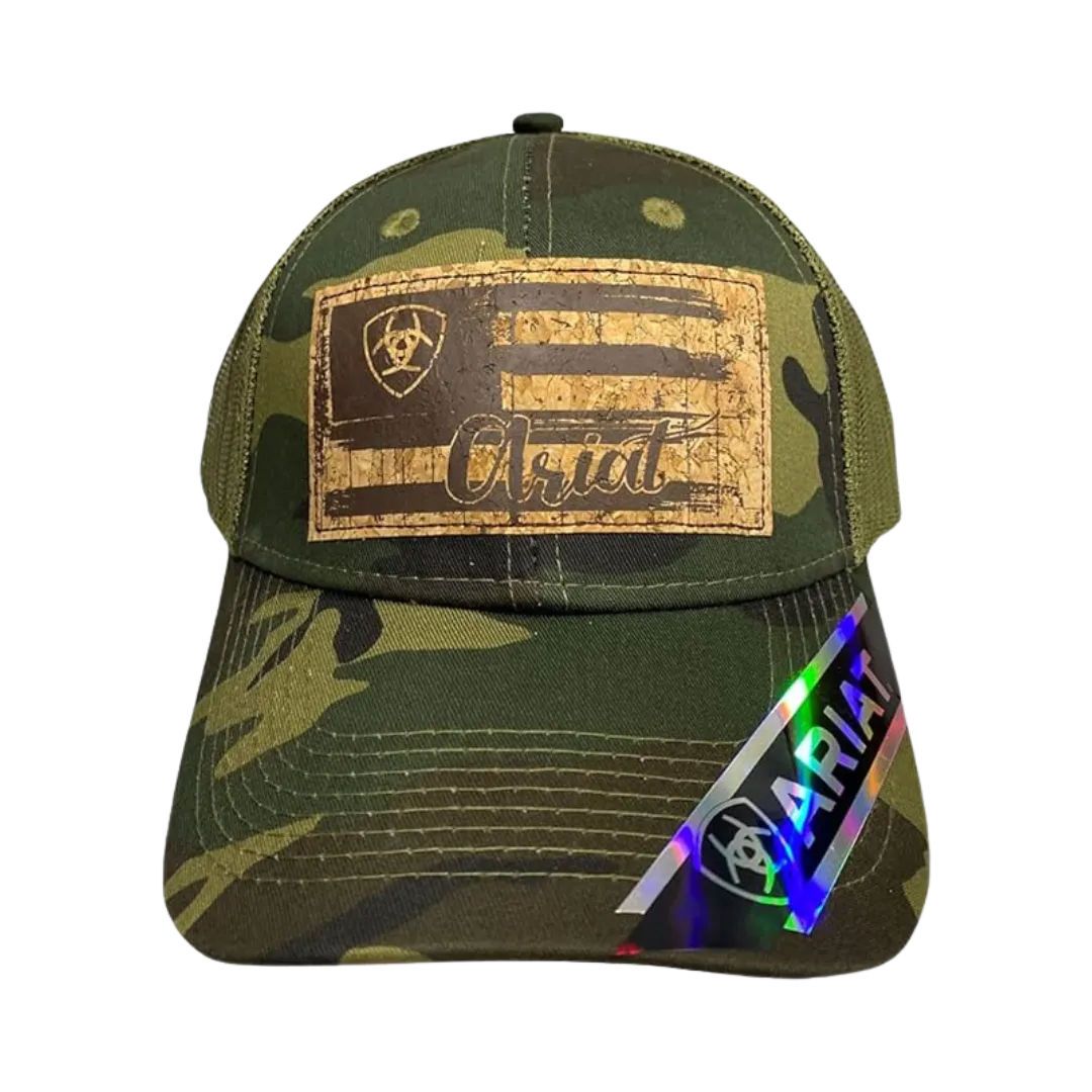 Ariat M&F Camo Cork Patch US Flag Cap