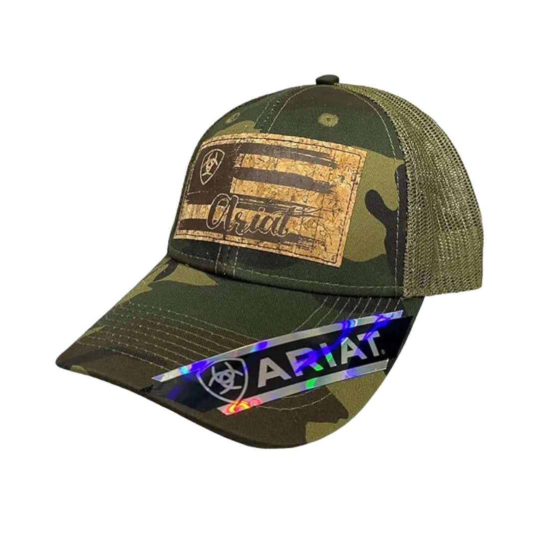 Ariat M&F Camo Cork Patch US Flag Cap