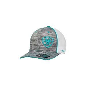Ariat M&F Youth Turquoise Offset Shield Logo Ball Cap