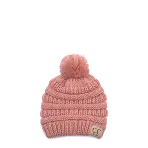 Baby-847 Indi Pink Beanie with Pom