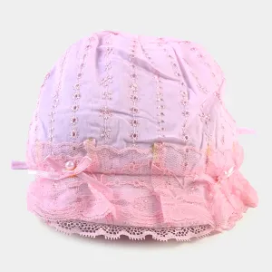 BABY ROUND CAP/HAT 12 MONTH    PINK