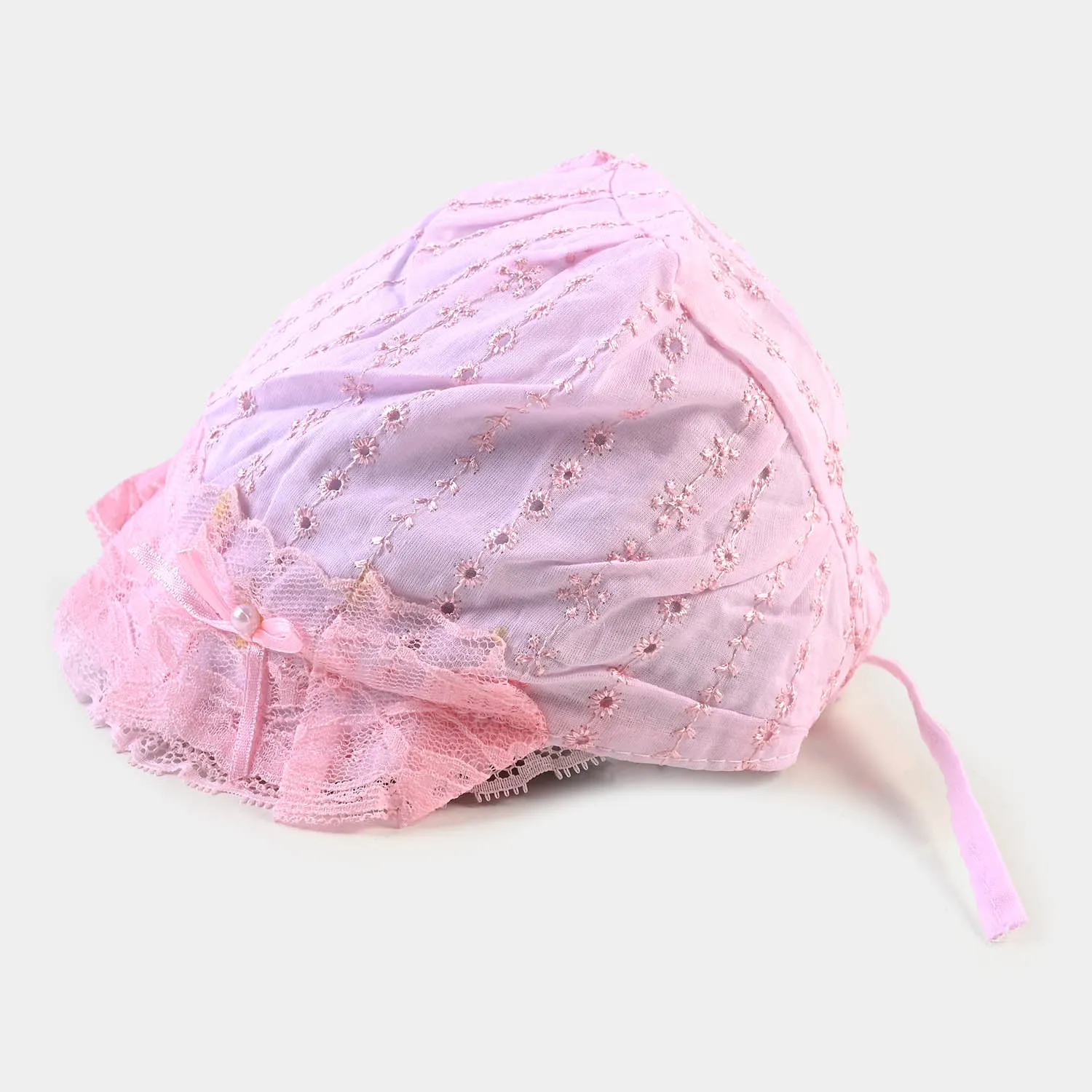 BABY ROUND CAP/HAT 12 MONTH    PINK