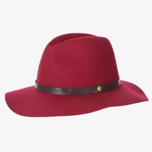 Barbour Women's Annadale Fedora Hat in Rose Red