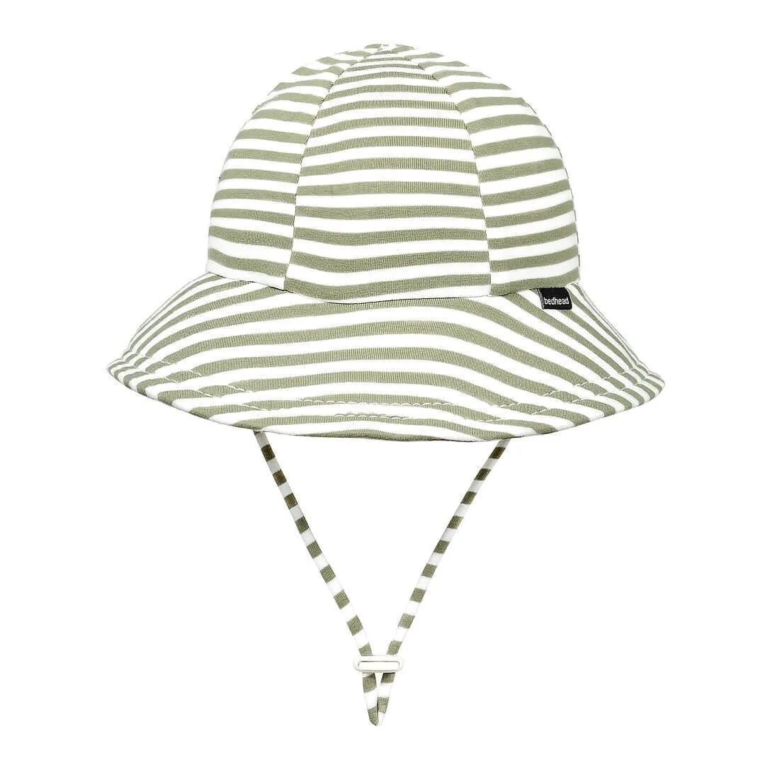 Bedhead Hats - Toddler Bucket Sun Hat - Khaki Stripe