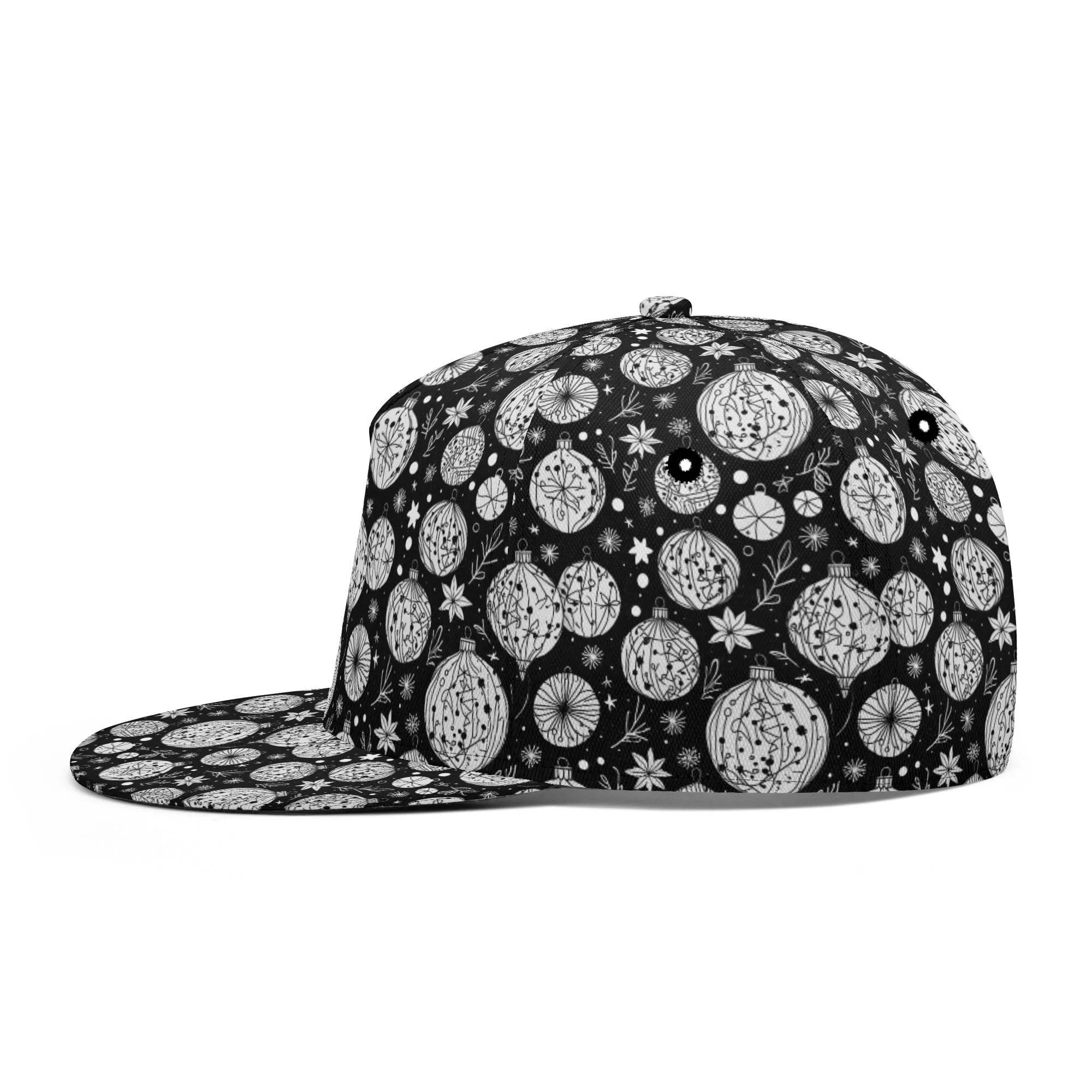 Black and White Ornament Unisex Classic Snapbacks