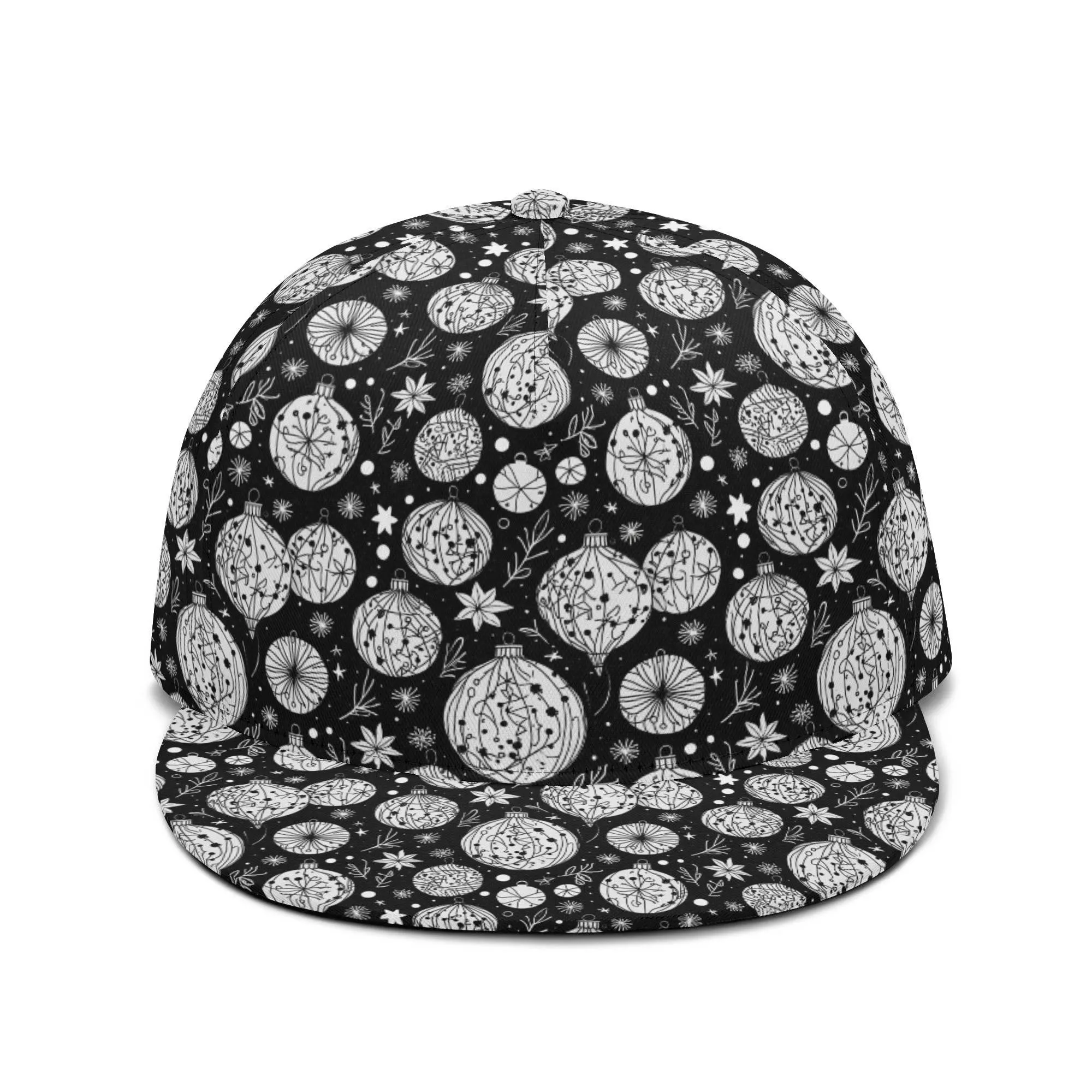 Black and White Ornament Unisex Classic Snapbacks