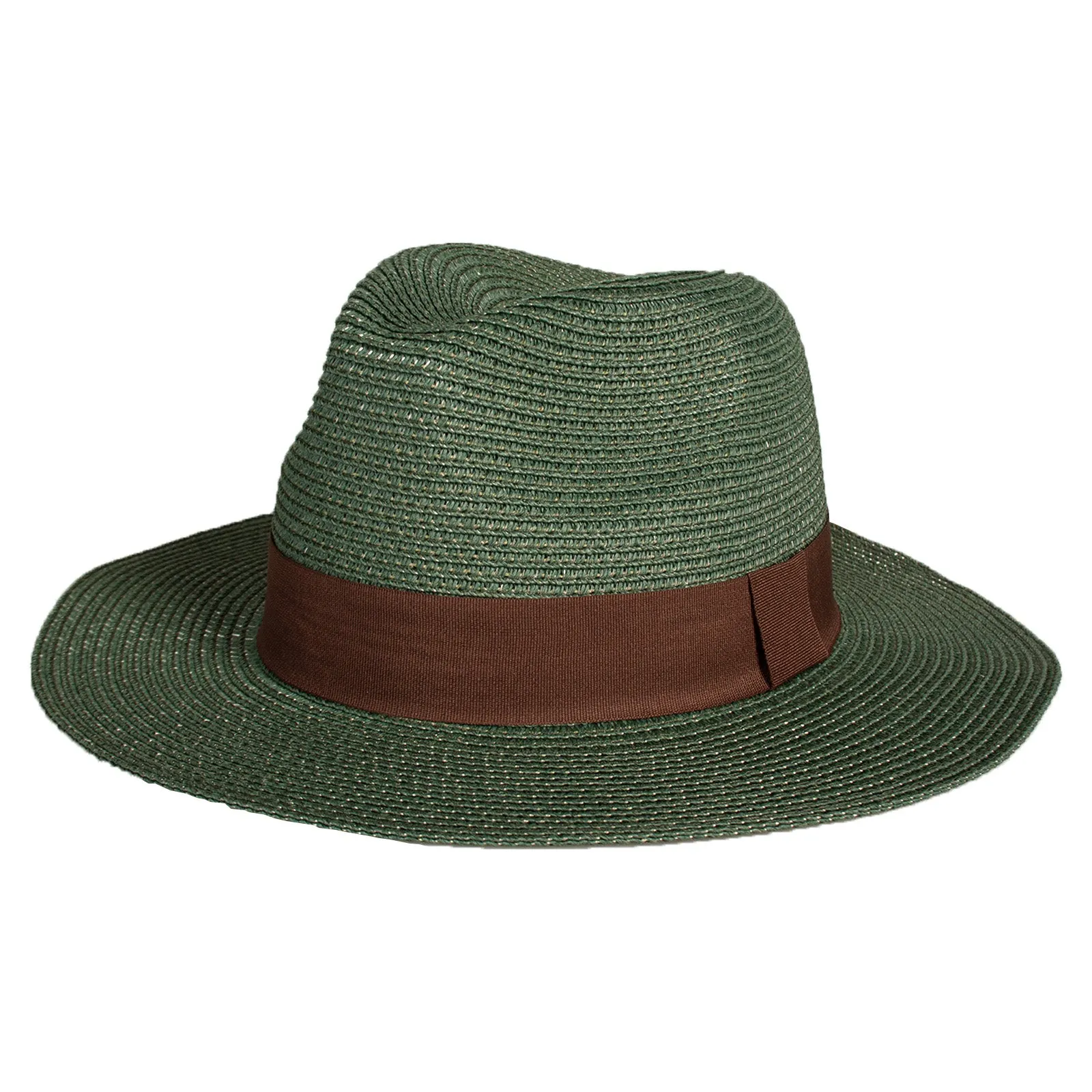 Black Ginger Teal Green Foldable Panama Hat