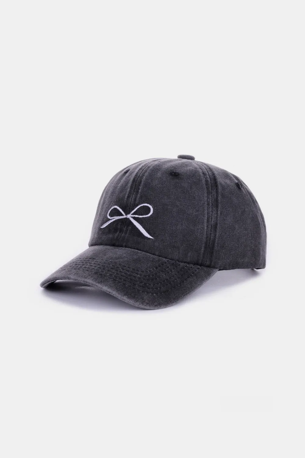 Bow Embroidered Baseball Cap