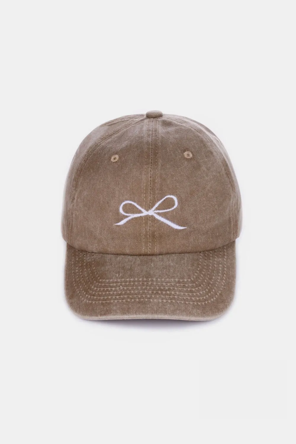 Bow Embroidered Baseball Cap