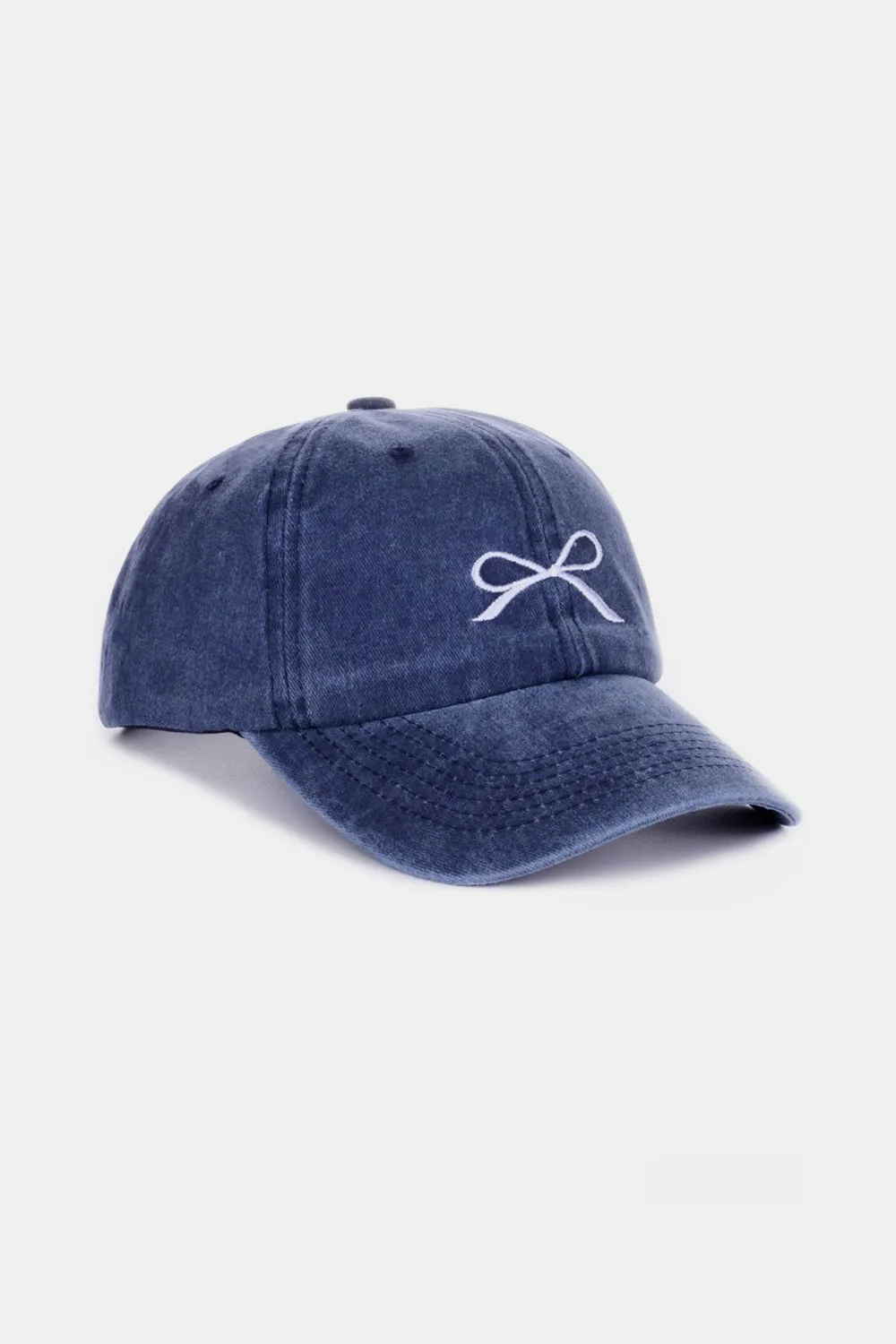 Bow Embroidered Baseball Cap