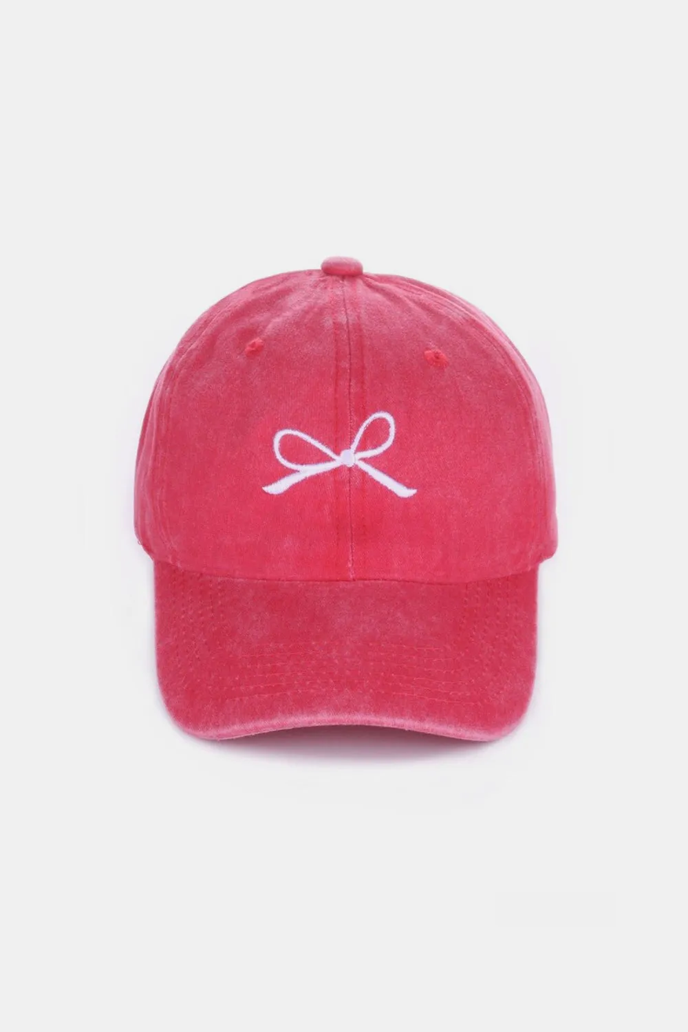 Bow Embroidered Baseball Cap