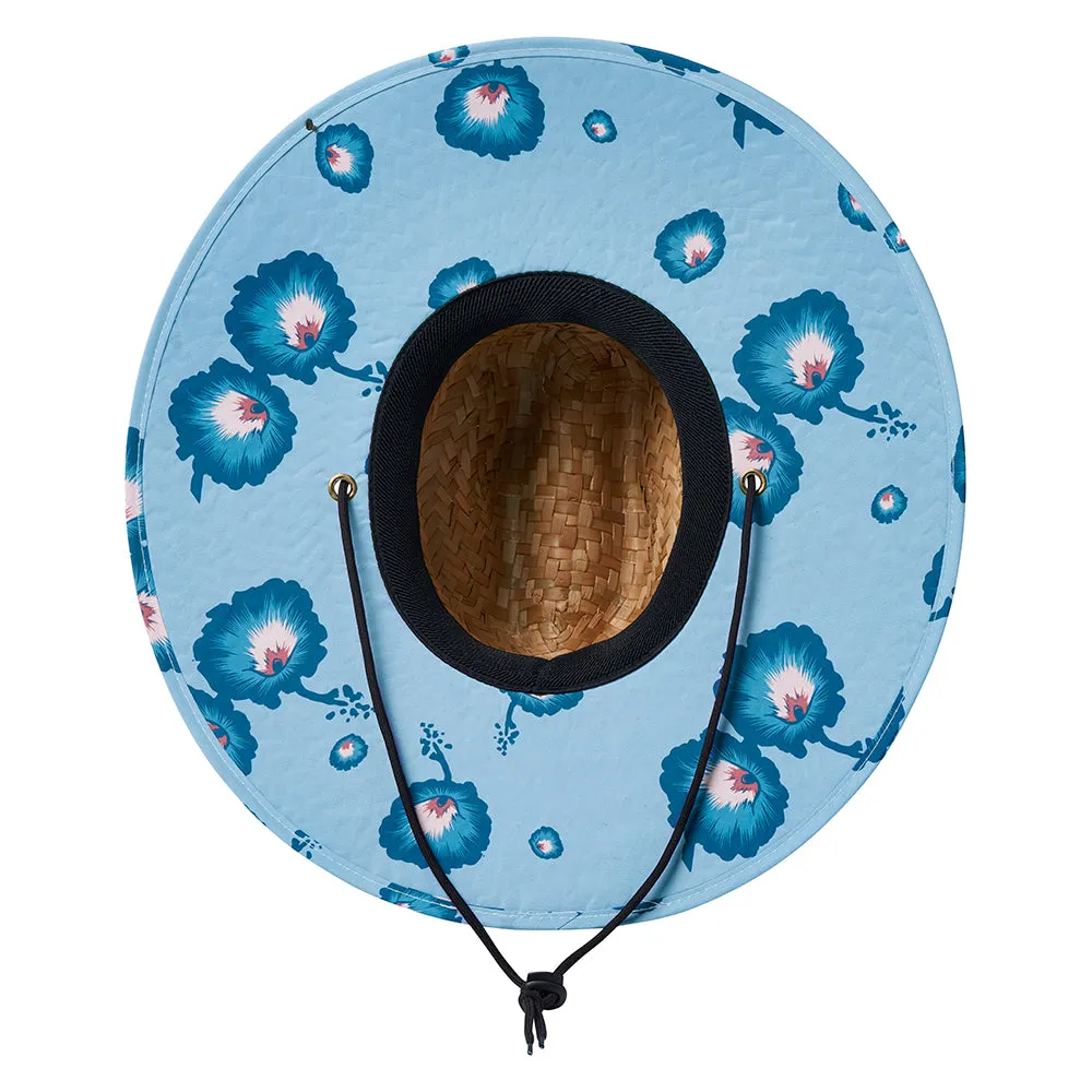 Brixton Hats Alpha Square Straw Lifeguard Hat - Tan-Light Blue
