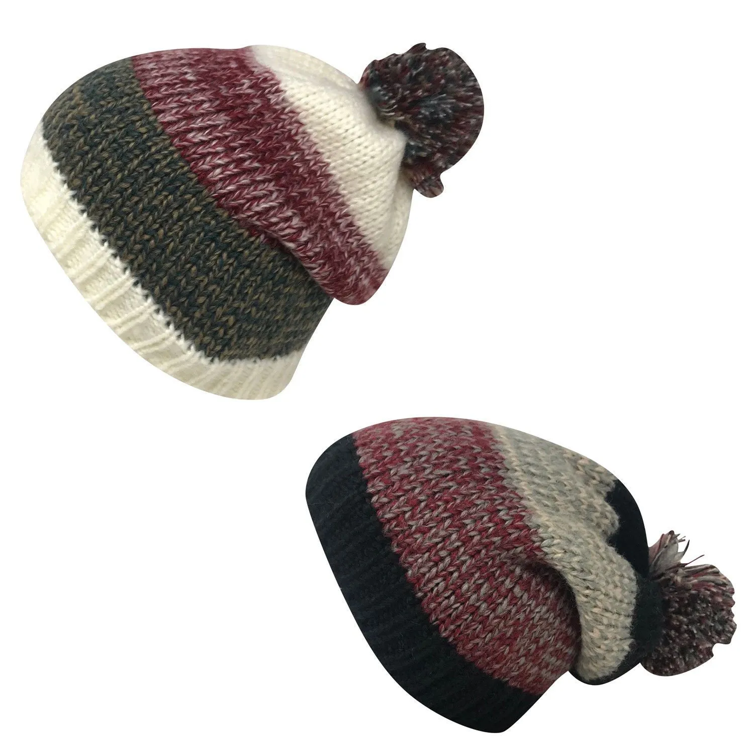 Casaba Festive Warm Winter Beanies Toboggan Pom for Men Women Thick Caps Hats