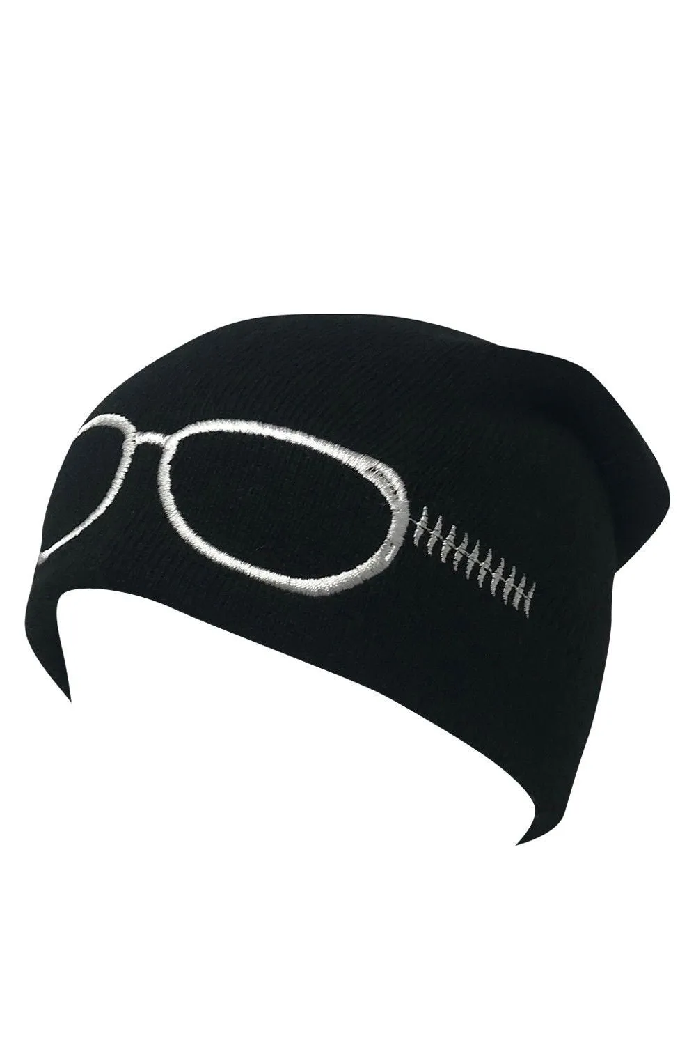 Casaba Warm Winter Beanies Glasses Embroidery Toboggans Caps Hats for Men Women