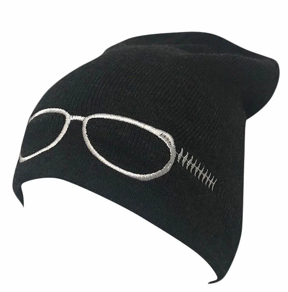 Casaba Warm Winter Beanies Glasses Embroidery Toboggans Caps Hats for Men Women