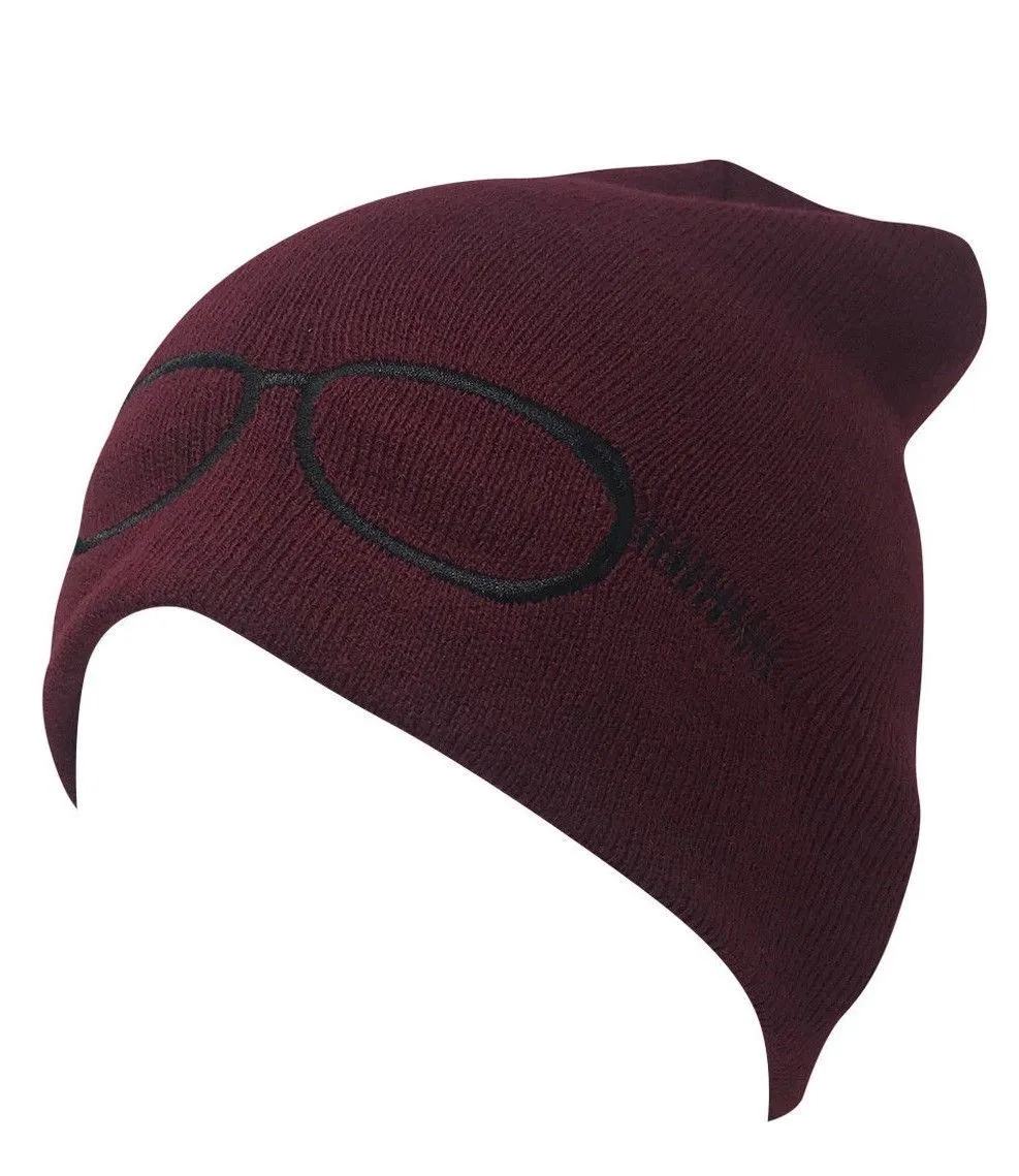 Casaba Warm Winter Beanies Glasses Embroidery Toboggans Caps Hats for Men Women