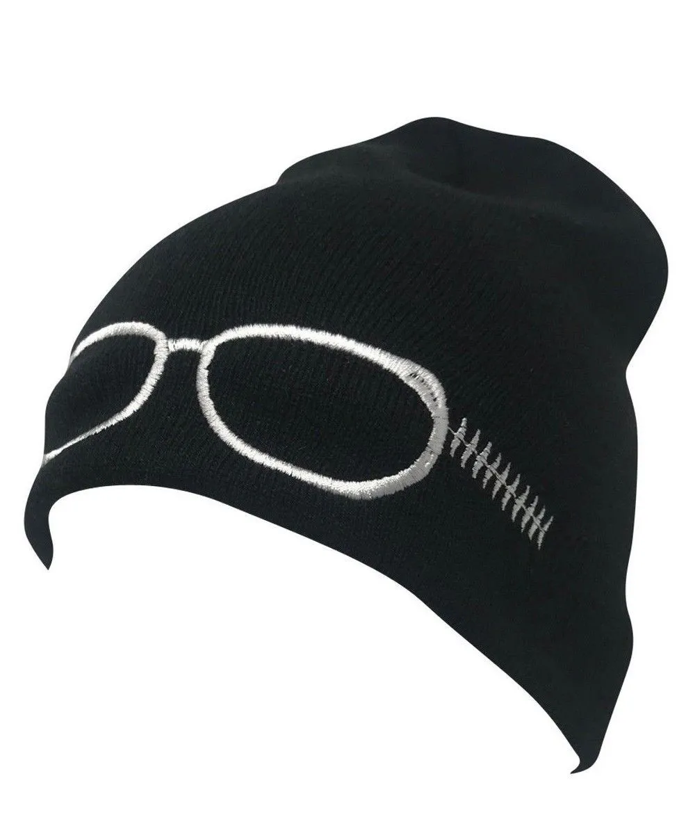 Casaba Warm Winter Beanies Glasses Embroidery Toboggans Caps Hats for Men Women