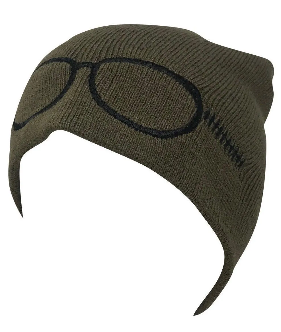 Casaba Warm Winter Beanies Glasses Embroidery Toboggans Caps Hats for Men Women