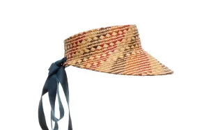 CLEMENTINE PANAMA STRAW VISOR - RED