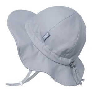 Cotton Floppy Sun Hat, 50  UPF, Adjustable – Grey