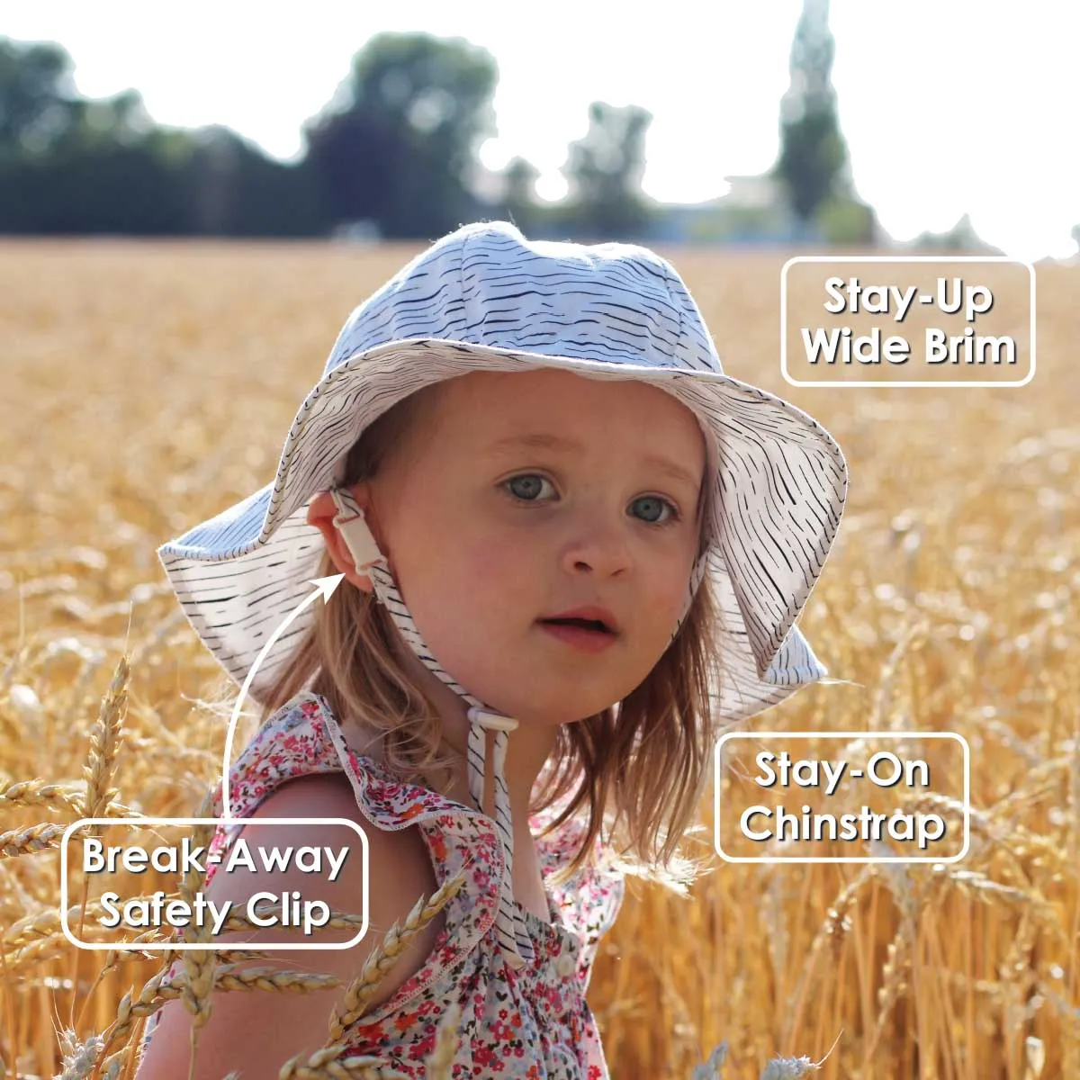 Cotton Floppy Sun Hat, 50  UPF, Adjustable – Lavender