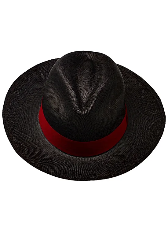 Cuban Panama Hat for Men - Black Fedora Hat