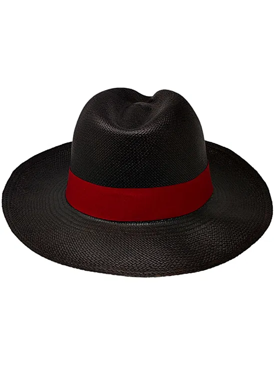 Cuban Panama Hat for Men - Black Fedora Hat
