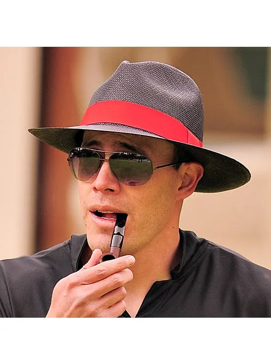 Cuban Panama Hat for Men - Black Fedora Hat
