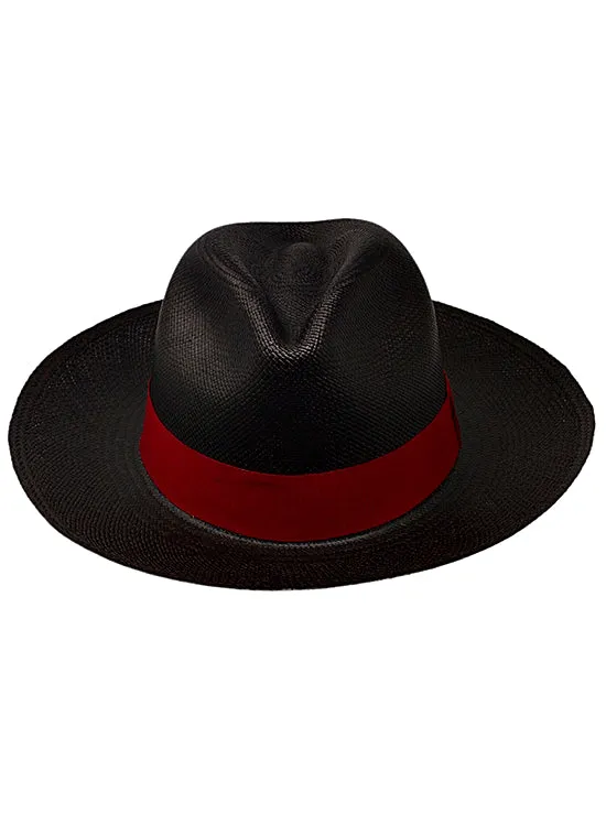 Cuban Panama Hat for Men - Black Fedora Hat