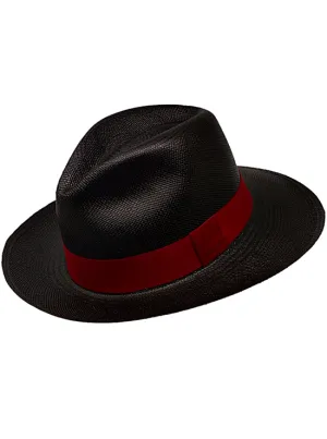 Cuban Panama Hat for Men - Black Fedora Hat