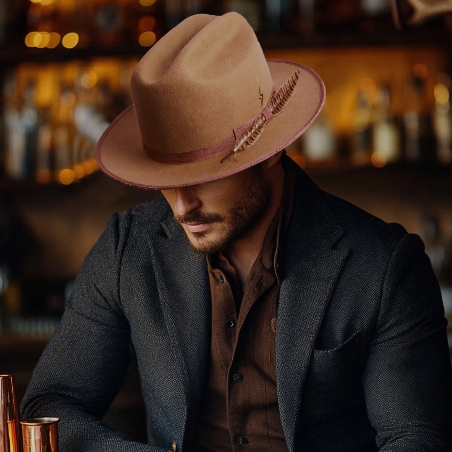 Duke - Distressed Vintage Western Fedora