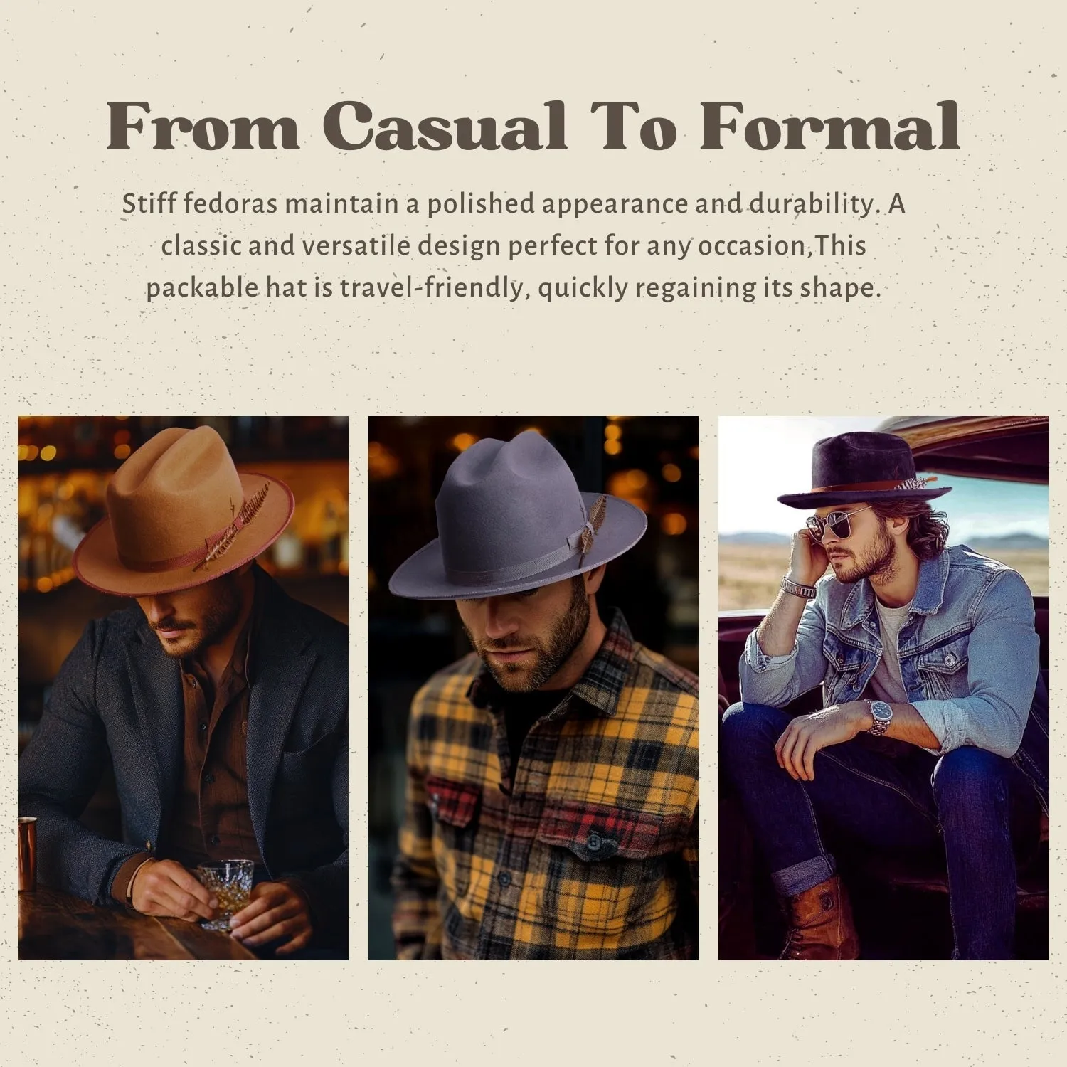 Duke - Distressed Vintage Western Fedora