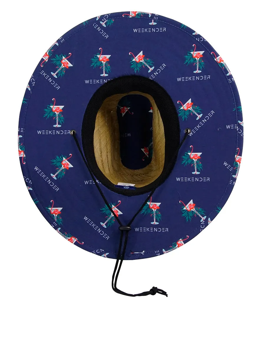 Flamingo Martini Straw Hat