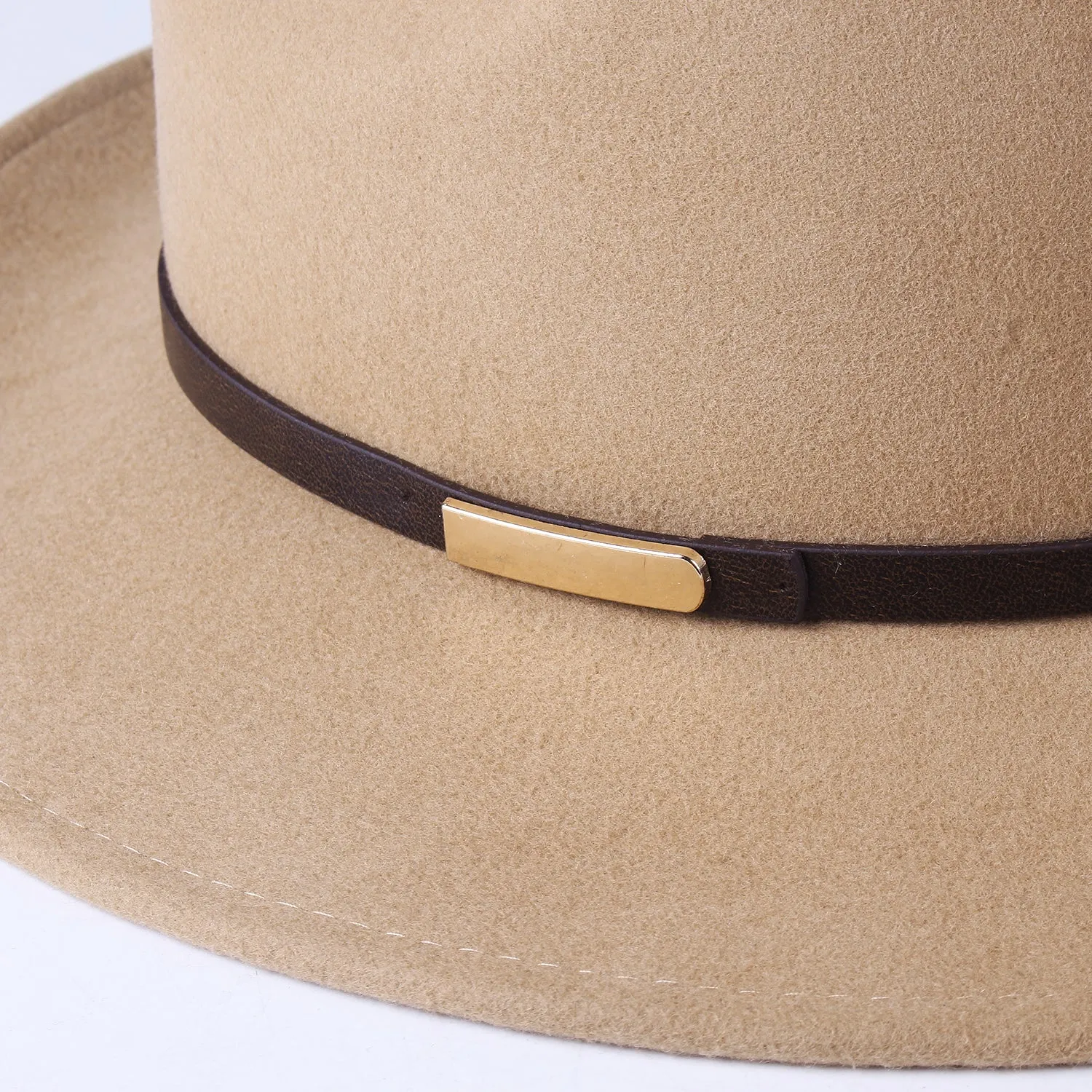FURTALK Fedora Hats for Men Women 100% Australian Wool Felt Wide Brim Hat Thin Leather Belt Crushable Packable