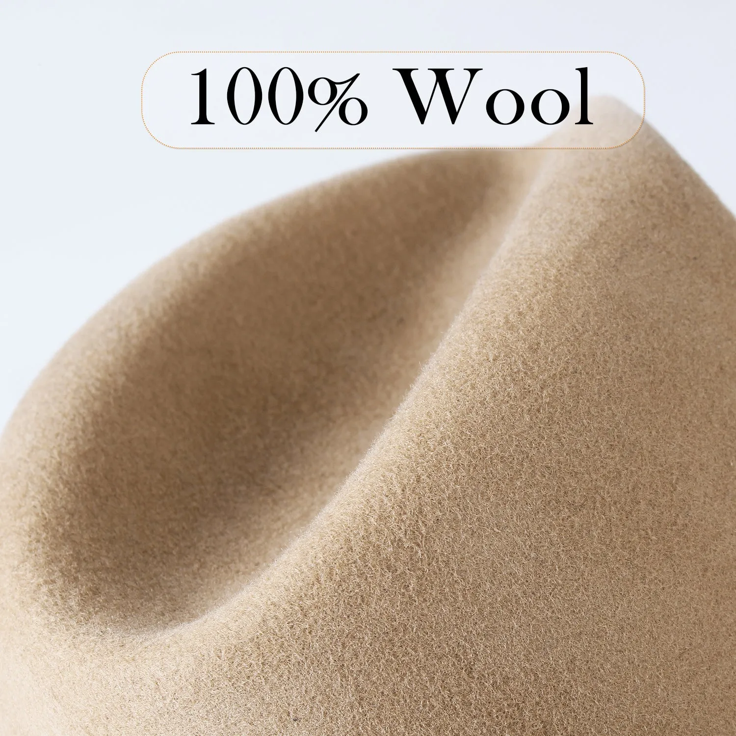 FURTALK Fedora Hats for Men Women 100% Australian Wool Felt Wide Brim Hat Thin Leather Belt Crushable Packable