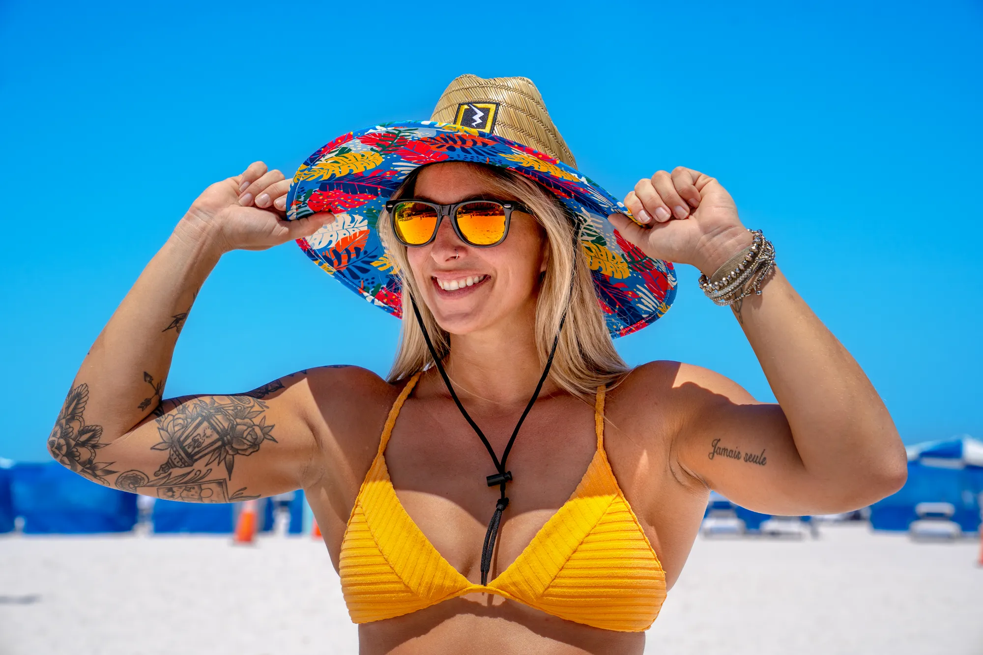 Fuse Beach Bum Straw Hat | Tropical Leaf