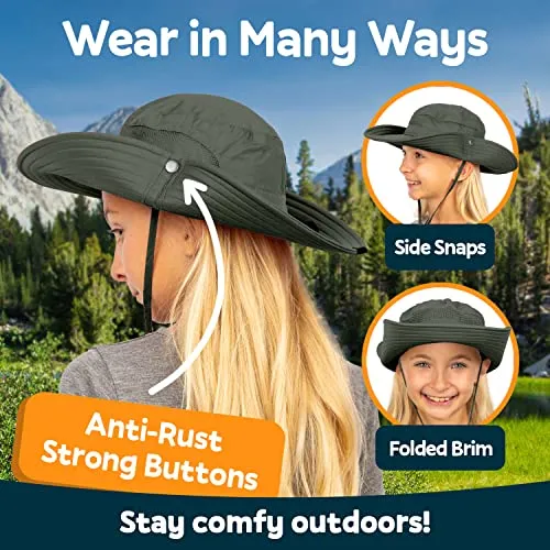 GearTOP UPF 50  Kids Sun hat to Protect Against UV Sun Rays Kids Bucket Hat