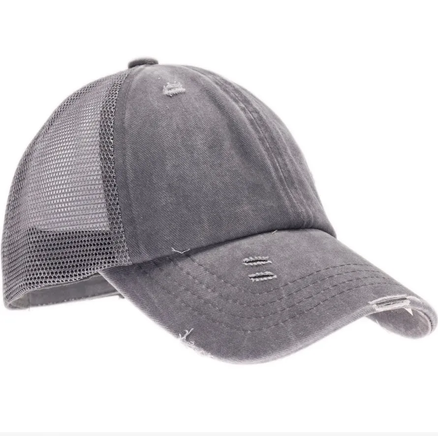 Girls CC Criss-Cross Ponytail Caps