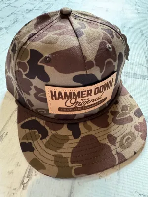 Hammer Down “OG DTH" Hat - Duck Camo with Brown Rope