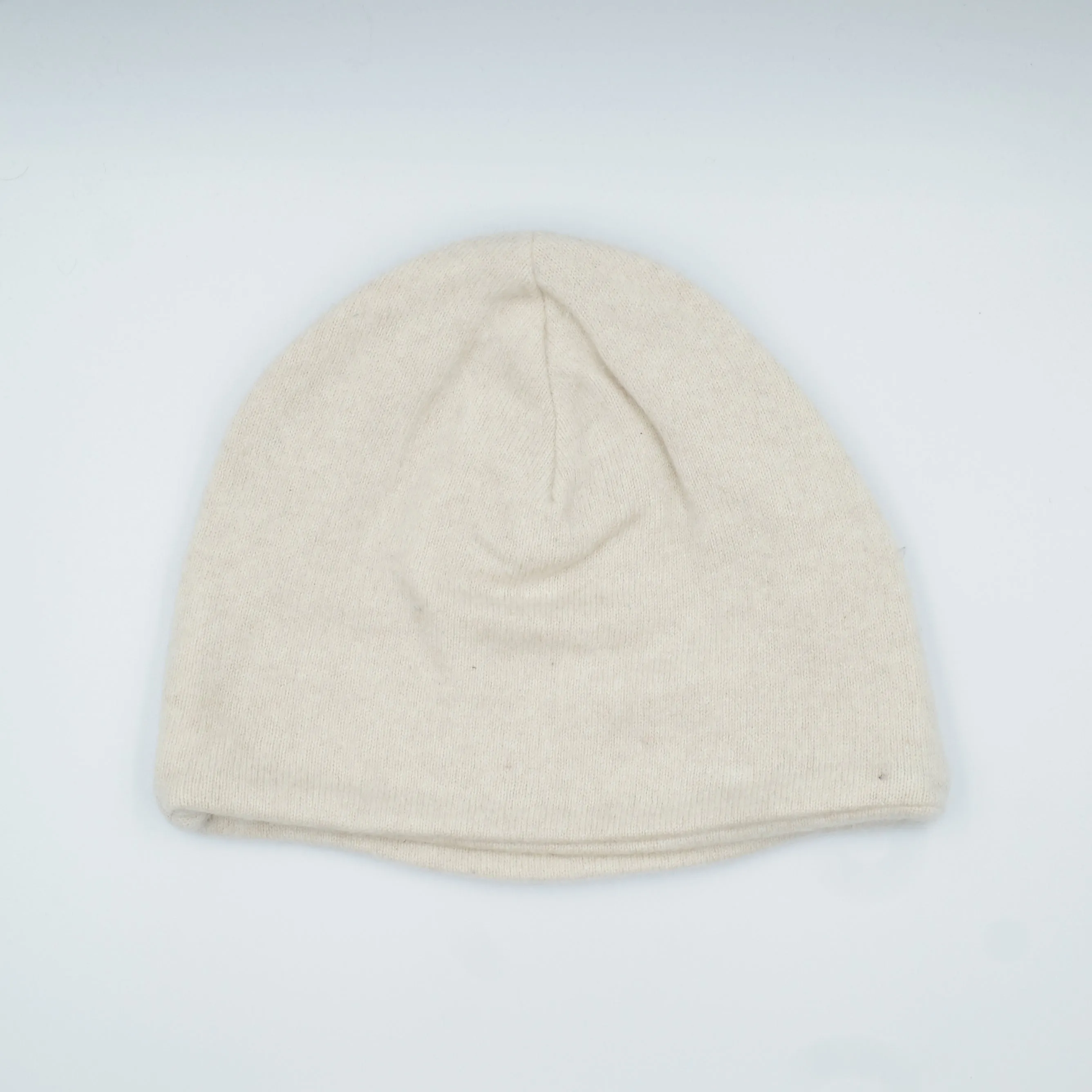 Honey Beige Cashmere Beanie Hat