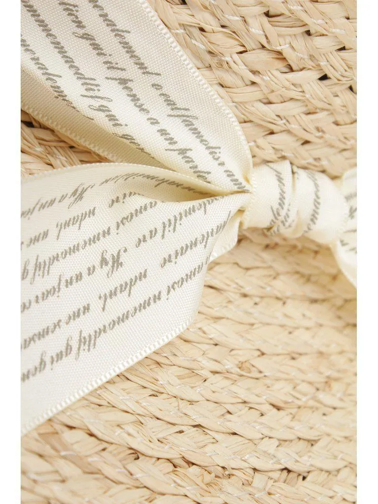 Knot Band Raw Trim Straw Hat