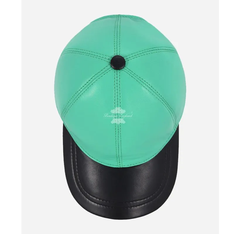 Leather Baseball Cap Adjustable Casual Sports Hat Unisex Caps