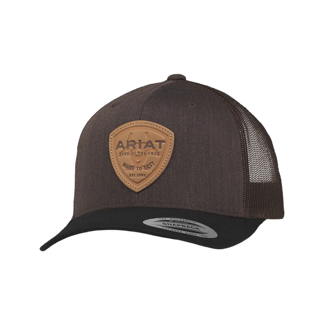 M&F Ariat Men's Patch Fabric Brown Cap